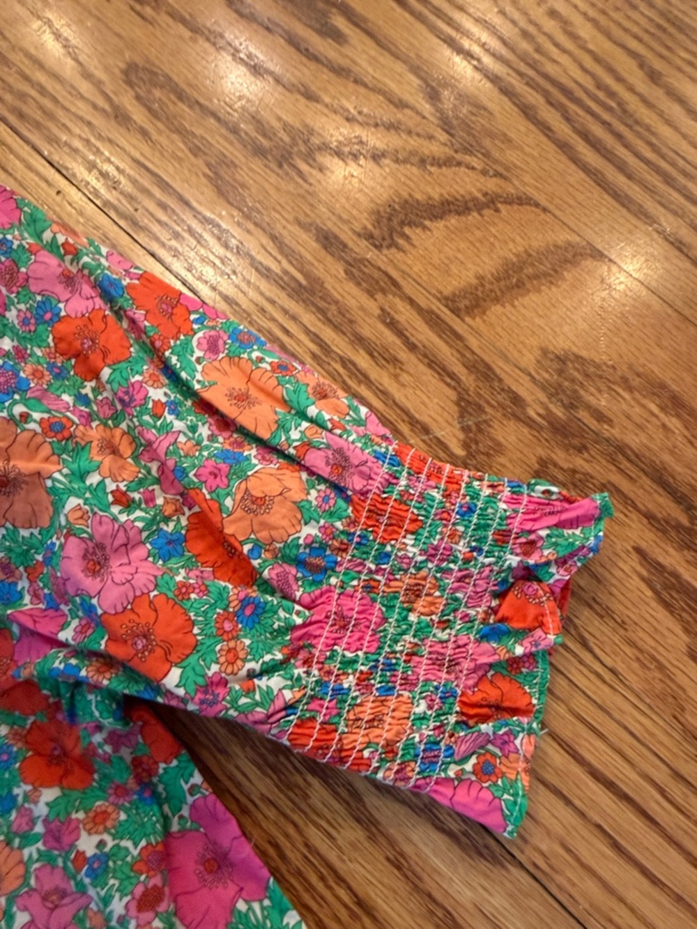 J Crew Liberty Print Bright Floral Short-Sleeve Blouse - Picture 5 of 7